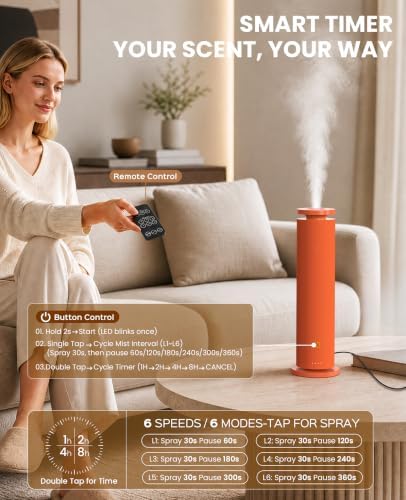 Waterless Essential Oil Diffuser Starter Kit Fabric-Wrapped Design - Image 4