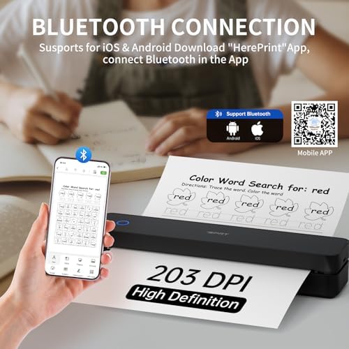 iDPRT Portable Printer Wireless for Travel, Inkless Thermal Printers - Image 2