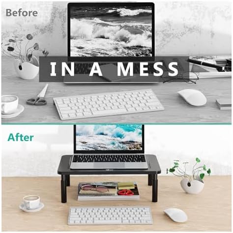 WALI Dual Monitor Stand for Desk, Adjustable Laptop Riser, up to 44 lbs - Image 6