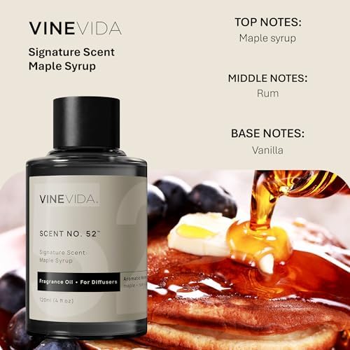 VINEVIDA [4 Fl Oz] Maple Syrup Fragrance Oil for Cold Air Diffusers, Essential Oils for Diffuser Oil Refill & Air Freshener Room Spray - Image 2