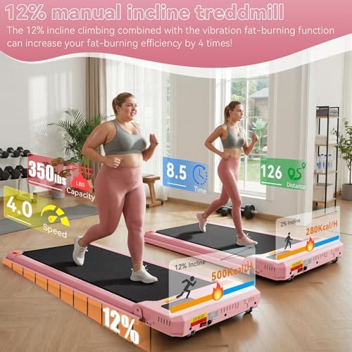 ANCHEER Walking Pad with Incline - Under Desk Treadmill with Handle Bar - Image 5