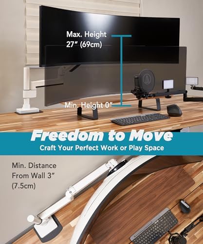 ULTRARM Heavy Duty Monitor Arm for Ultrawide Curved Monitors Modular Design - Image 3