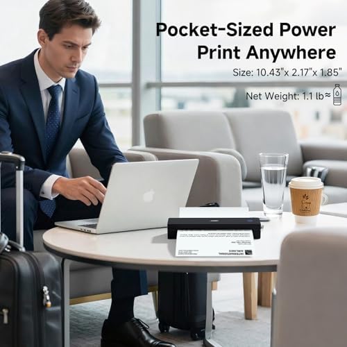 HPRT Portable Printer Wireless for Travel, Inkless Thermal Printer Dark - Image 6