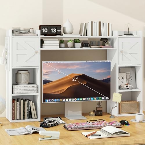 ELECWISH Desktop Bookshelf, Desk Shelf for Computer Desk, 45", 8 Tier by ELECWISH
