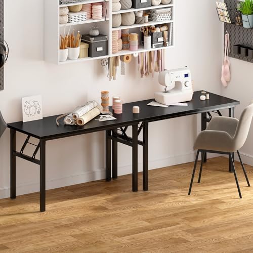 Need Office Computer Desk 47.2x23.6 in Sturdy Folding Laptop Table Black - Image 4