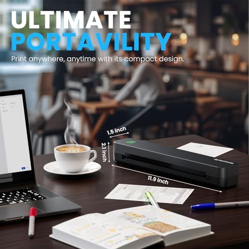 C80 Portable Printers Wireless for Travel, Inkless, Black - Image 2
