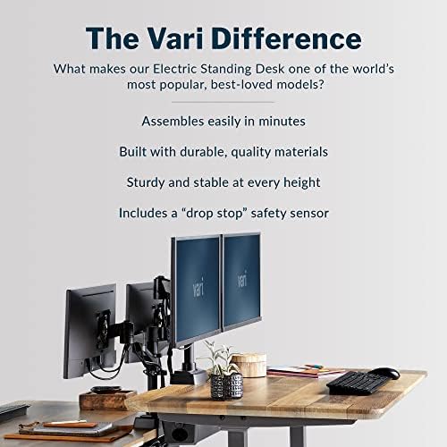 Vari Classic Electric Standing Desk – 60x30 – Reclaimed Wood/Slate - Image 3