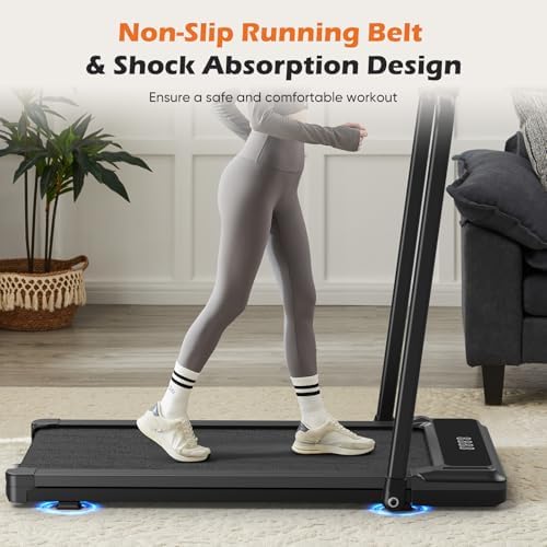 Sweetcrispy Walking Pad Treadmill for Home Office, Compact Quite Under-Desk Treadmills with Adjustable Speed and Remote Control, Portable & Slim Design for Workouts Fitness - Image 5
