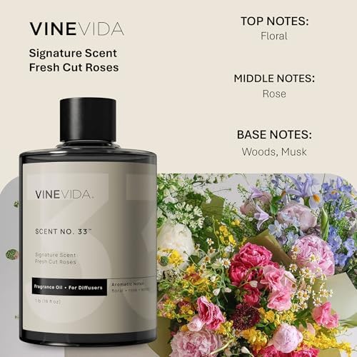 VINEVIDA [16 Fl Oz] Fresh Cut Roses Fragrance Oil for Cold Air Diffusers, Essential Oils for Diffuser Oil Refill & Air Freshener Room Spray - Image 2