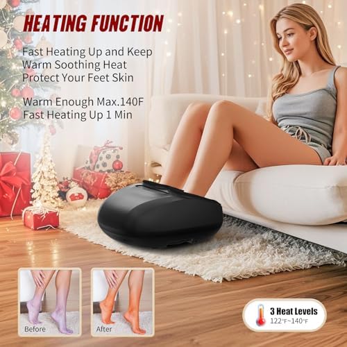Shiatsu Foot Massager Machine with Heat and Deep Kneading - Image 5