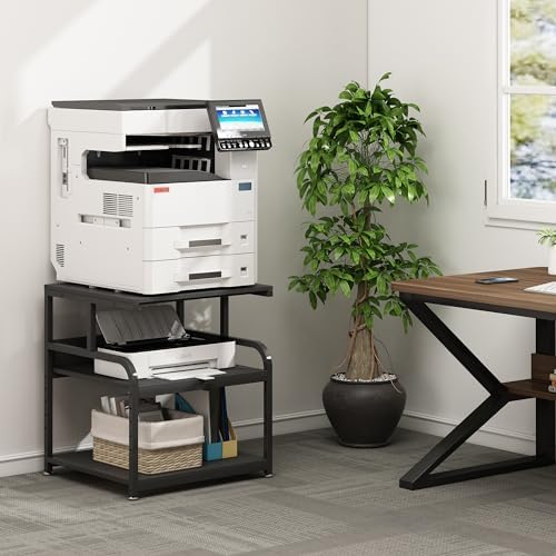 Fannova 25.6"x23.6" Extra Large Printer Stand with Adjustable Storage Shelf - Image 7