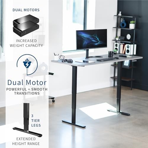VIVO Dark Gray 71 x 30 in Standing Desk, DESK-KIT-2B7G - Image 4