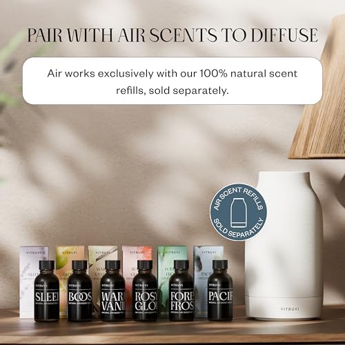Vitruvi Air Waterless Diffuser for Home, 1500 Sq Ft Coverage | Diffusers for Home, Oil Diffuser, Housewarming Gift, Ceramic Finish, 5 Adjustable Scent Strengths | White - Image 5