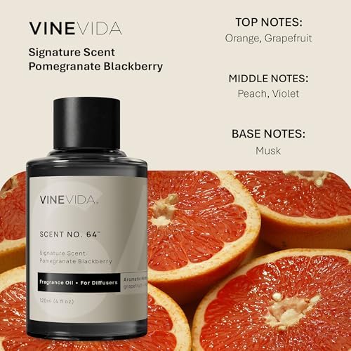 VINEVIDA [4 Fl Oz] Pomegranate Berry Fragrance Oil for Cold Air Diffusers, Essential Oils for Diffuser Oil Refill & Air Freshener Room Spray - Image 2