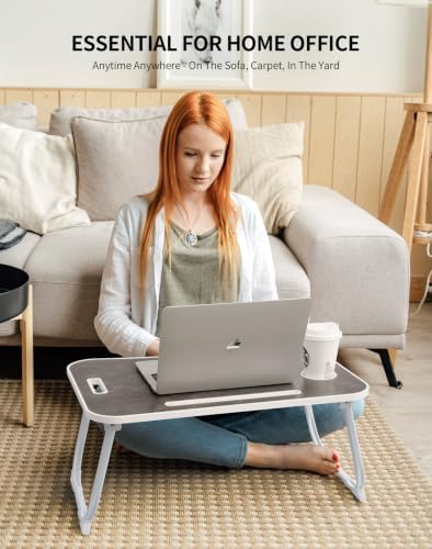 ZEAPTAC Foldable Lap Desk, Bed Desk, Bed Table & Laptop Stand w/Cup Holder - Image 4