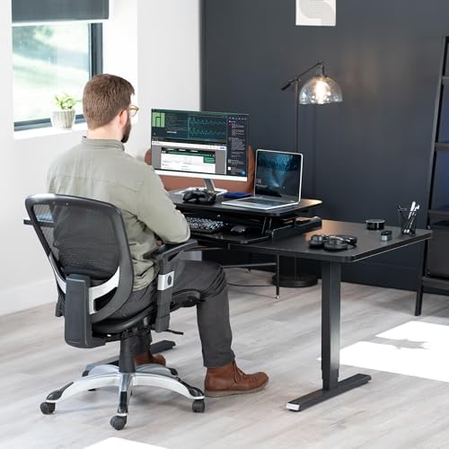 VIVO Black Carbon Fiber 32 inch Desk Converter, DESK-V000KR - Image 2