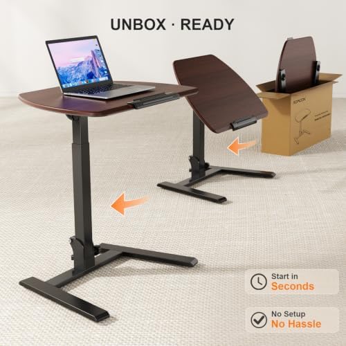 ROMOON Folding Standing Desk with Wheels: No-Assembly, Height Adjustable - Image 3