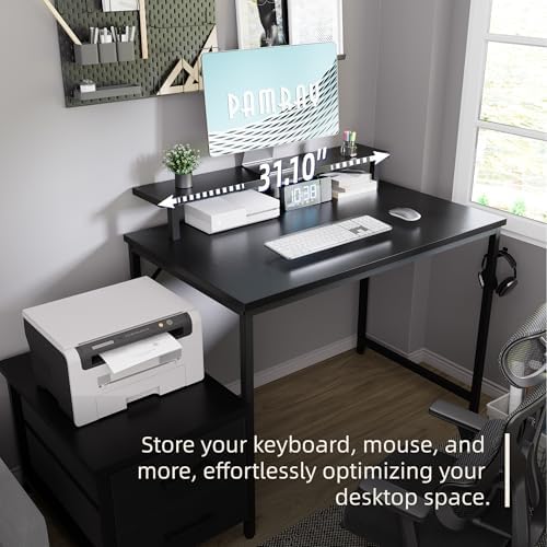 Pamray 50 Inch Small Computer Desk with Drawers and Storage - Image 6