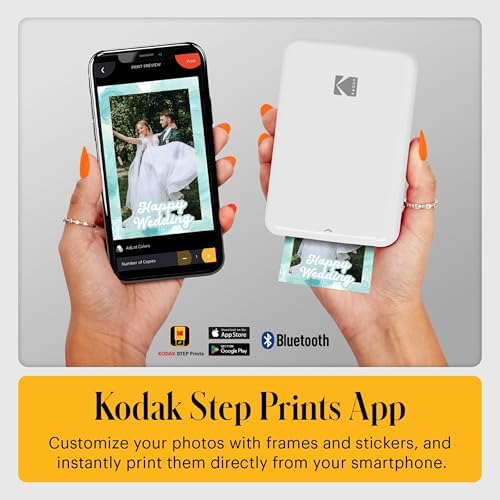 KODAK Step Printer Wireless Mobile Photo Printer with Zink Zero Ink Technology & Kodak App for iOS & Android (White) Gift Bundle - Image 5