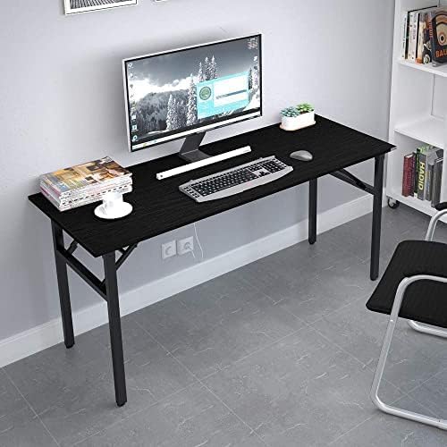 Need Office Computer Desk 62 Inch Sturdy Folding Laptop Table Black - Image 2