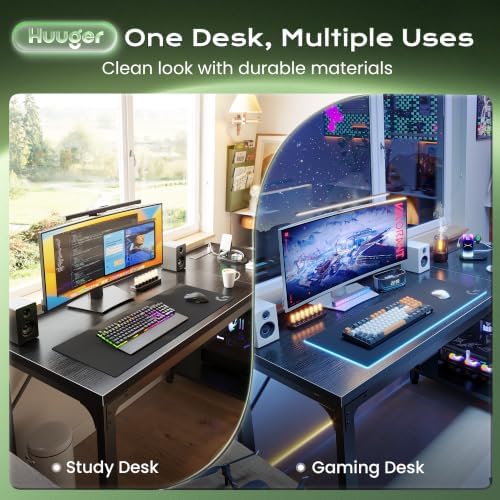 Huuger 47.2'' x 19.7'' Computer Desk, Power Outlets, 0.95'' Thick Desktop - Image 3