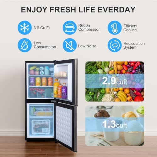 4.2 Cu Ft Mini Fridge with Freezer for Bedroom Small Fridge Refrigerator - Image 4