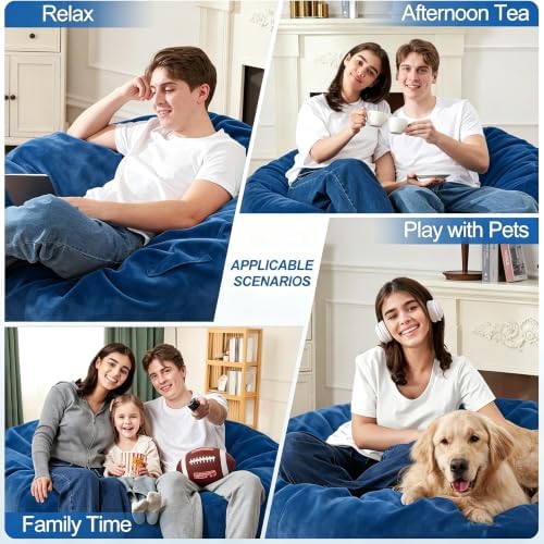6FT Giant Bean Bag Chairs for Adults,Beanbag with Washable Cover - Image 5
