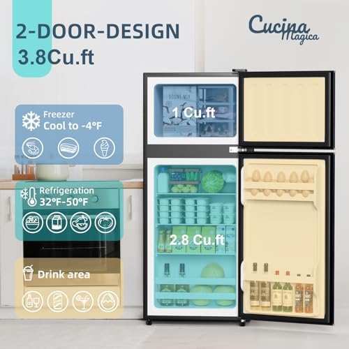 3.8 Cu Ft Mini Fridge for Bedroom Small Fridge, Small Refrigerator - Image 2