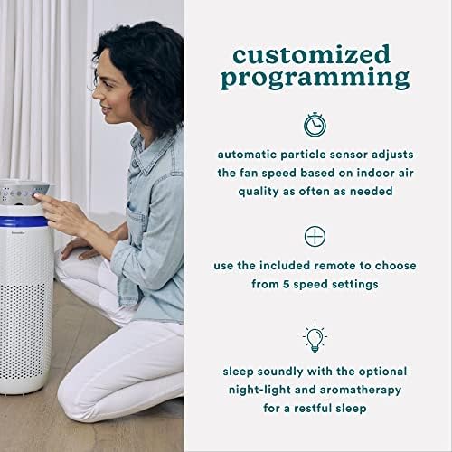Homedics 5-in-1 UV-C Air Purifier - 360-Degree HEPA Filter for 1,593 Sq Ft - Image 6