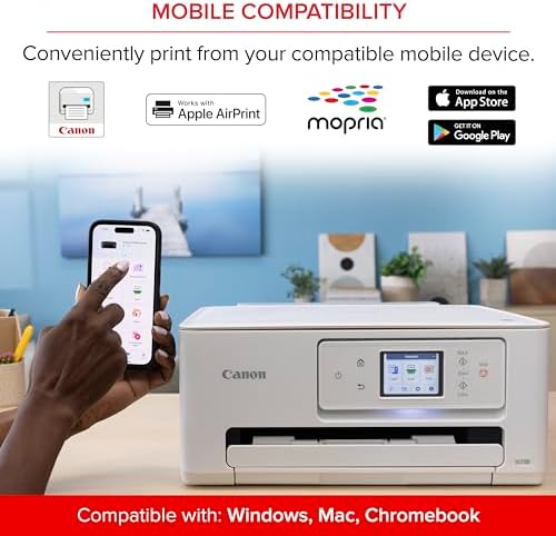 Canon PIXMA TS7720 Wireless All-in-One Color Inkjet Printer – Print, Copy, Scan – Auto Duplex, 15/10 PPM, 2.7” Touchscreen, Compact Home Photo Printer with Easy Setup - Image 5