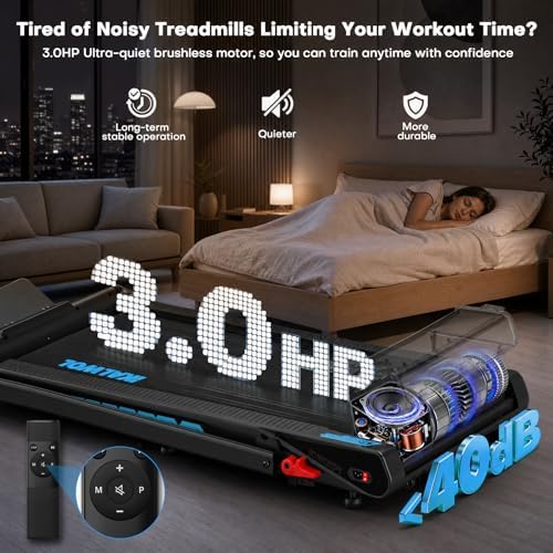 Treadmill with Speaker, 6-in-1 7.5MPH Foldable Treadmill for Home with App Compatible, Walking Pad with 10% Incline, LED Display, 3.0HP Brushless Drive, 350 LB Weight Capacity, 12 HIIT Programs - Image 6