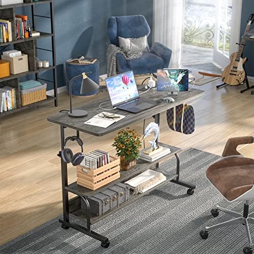 Armocity 39" Rolling Standing Desk with Charging Station for Couch Bed - Image 2
