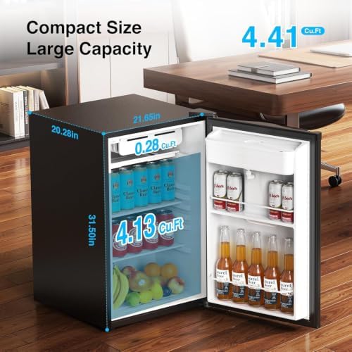 Kismile 4.41Cu Ft Single Door Mini Fridge with Freezer Water Dispenser - Image 5