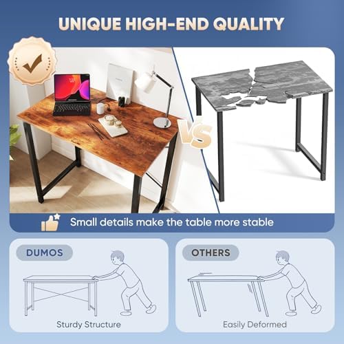 DUMOS 32 Inch Small Computer Desk, Gaming Desks for Home Office Bedroom - Image 5