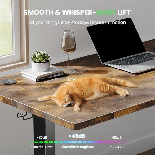 SIAGO 48 x 24 Inch Electric Standing Desk, 0.8 Inch Thick Tabletop - Image 7