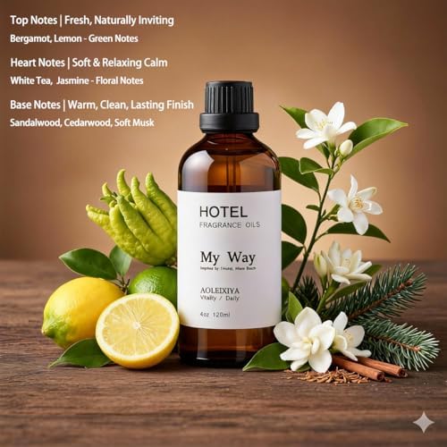 My Way Diffuser Oil Waterless Hotel Essential Oils for Diffusers for Home Inspired by The 1 Hotel Miami Scent - Premium Hotel Collection Diffuser Oil - 4 Fl Oz (Pack of 1) - Image 5