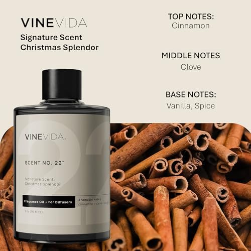 VINEVIDA [16 Fl Oz] Christmas Splendor Fragrance Oil for Cold Air Diffusers, Essential Oils for Diffuser Oil Refill & Air Freshener Room Spray - Image 2