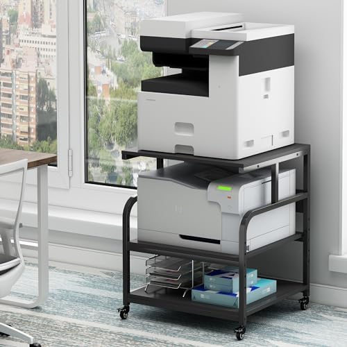 Fannova 25.6"x23.6" Extra Large Printer Stand with Adjustable Storage Shelf by Fannova