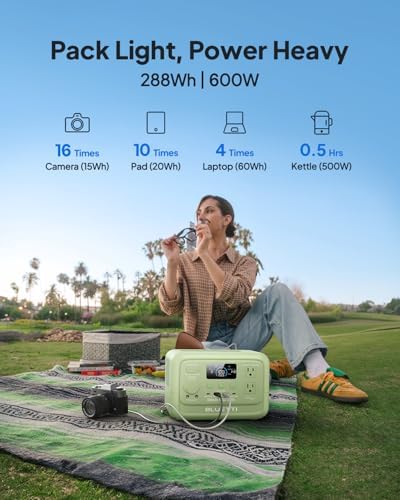 BLUETTI Elite 30 V2 Portable Power Station 288Wh 600W LFP Solar Generator - Image 3
