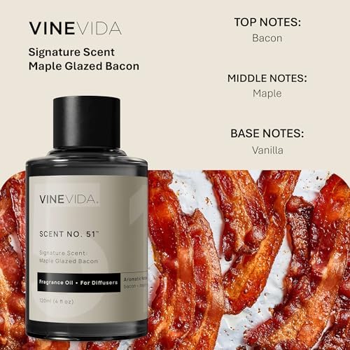 VINEVIDA [4 Fl Oz] Maple Glazed Bacon Fragrance Oil for Cold Air Diffusers, Essential Oils for Diffuser Oil Refill & Air Freshener Room Spray - Image 2