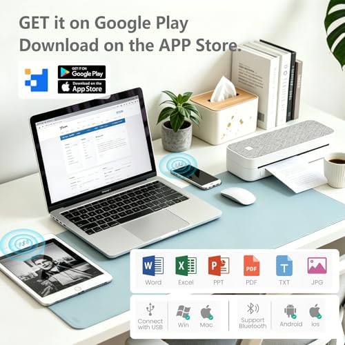 Portable printer bluetooth Inkless thermal for Phone & Laptop and Tablet - Image 6