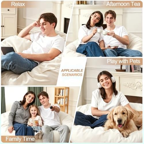 5FT Large Bean Bag Chairs for Adults,Beanbag with Washable Cover - Image 5