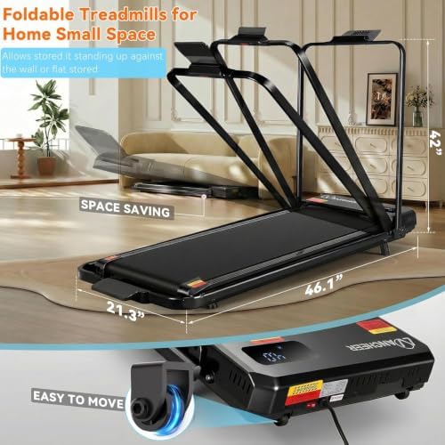 ANCHEER Walking Pad with Incline - Under Desk Treadmill with Handle Bar - Image 6