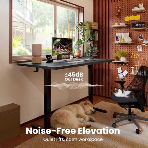 ErGear Height Adjustable Electric Standing Desk, 32 x 19 Inches Sit Stand up Desk, Memory Computer Home Office Desk, Grey - Image 7