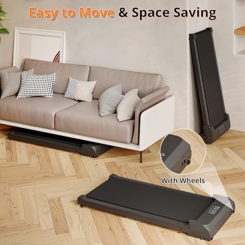 Walking Pad Treadmill with Incline, Under Desk Treadmill for Home/Office with 250 lbs Weight Capacity, 2.5HP Low Noise Walking Pad, Remote Control, LED Display - Image 6