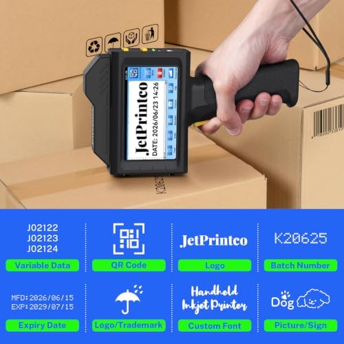 1.0 Inch Print Height Intelligent JC10 Handheld Inkjet Printer (Black) - Image 4