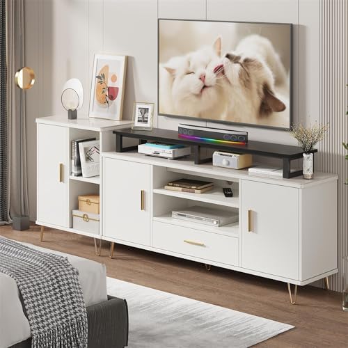 YAOHUOO 59" Large TV Riser for 32-75 inch TV, TV Riser Stand Shelf,Black - Image 2