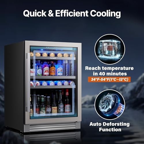 Ca'Lefort 24 inch Beverage Refrigerator, 180 Can Beverage Fridge - Image 5