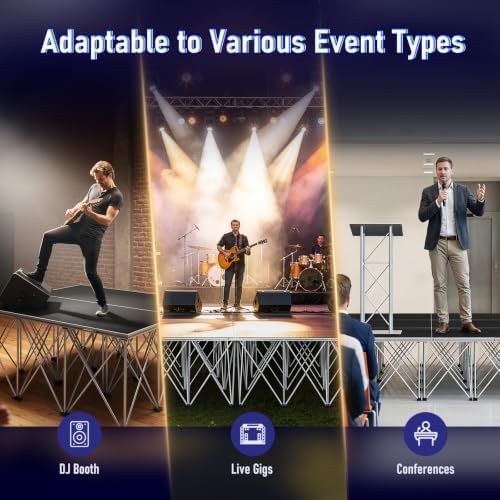 4x4 ft Foldable Stage Platform, 24" Riser for Church, School - Image 7