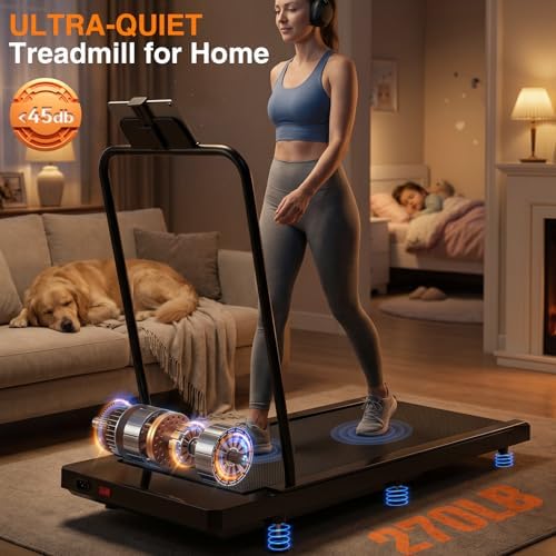 Walking Treadmill Pad with 0–5-8% Incline, 2.5HP | Compact Treadmill，Perfect for Running, Walking & Under-Desk Use，Quiet Operation for Home or Office - Image 5